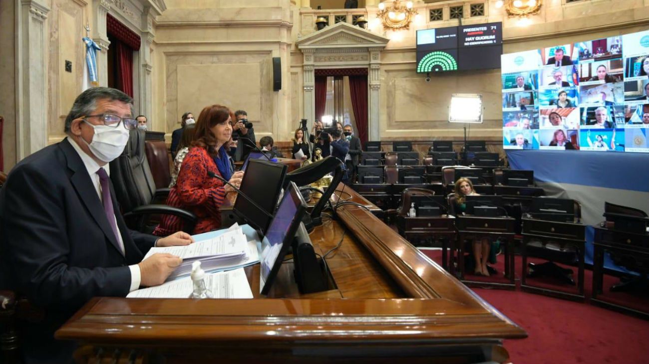 Video | Así arrancaba Cristina Kirchner la primera sesión virtual