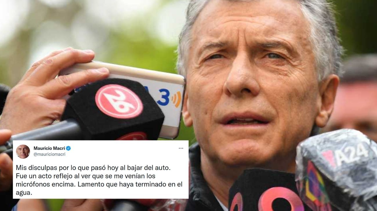 Mauricio Macri pidió disculpas al periodista de C5N y se excusó: "Fue un acto reflejo"