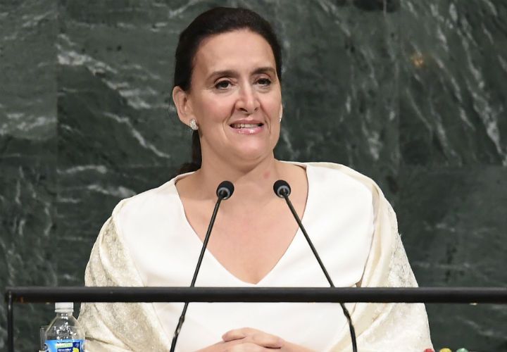 Michetti ante la ONU, con un toque personal