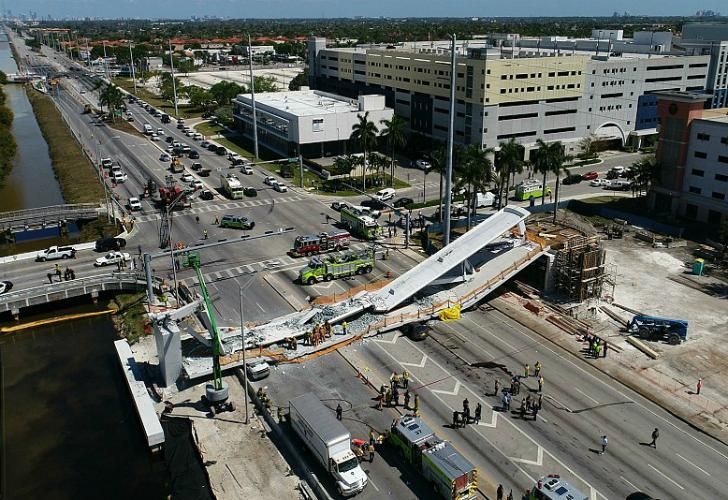 Video | Así cayó el puente peatonal en Miami que dejó seis muertos