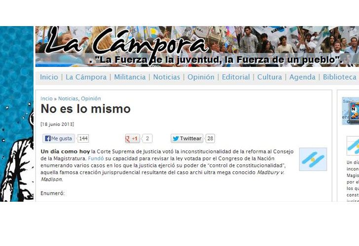 La Cámpora ironizó sobre el fallo de la Corte contra la reforma de la Justicia