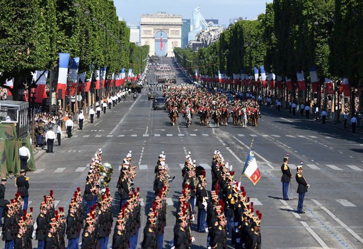 Con Trump de invitado, Francia celebró su tradicional desfile militar del 14 de julio
