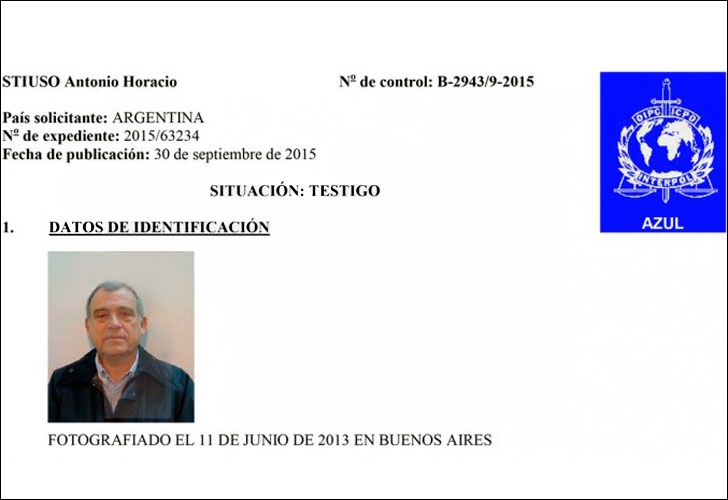 INTERPOL libró una "circular azul" para ubicar a Stiuso