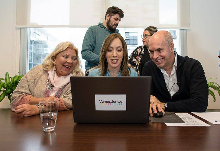 Campaña 2.0: Vidal y Carrió impulsaron la campaña con Larreta por videochat