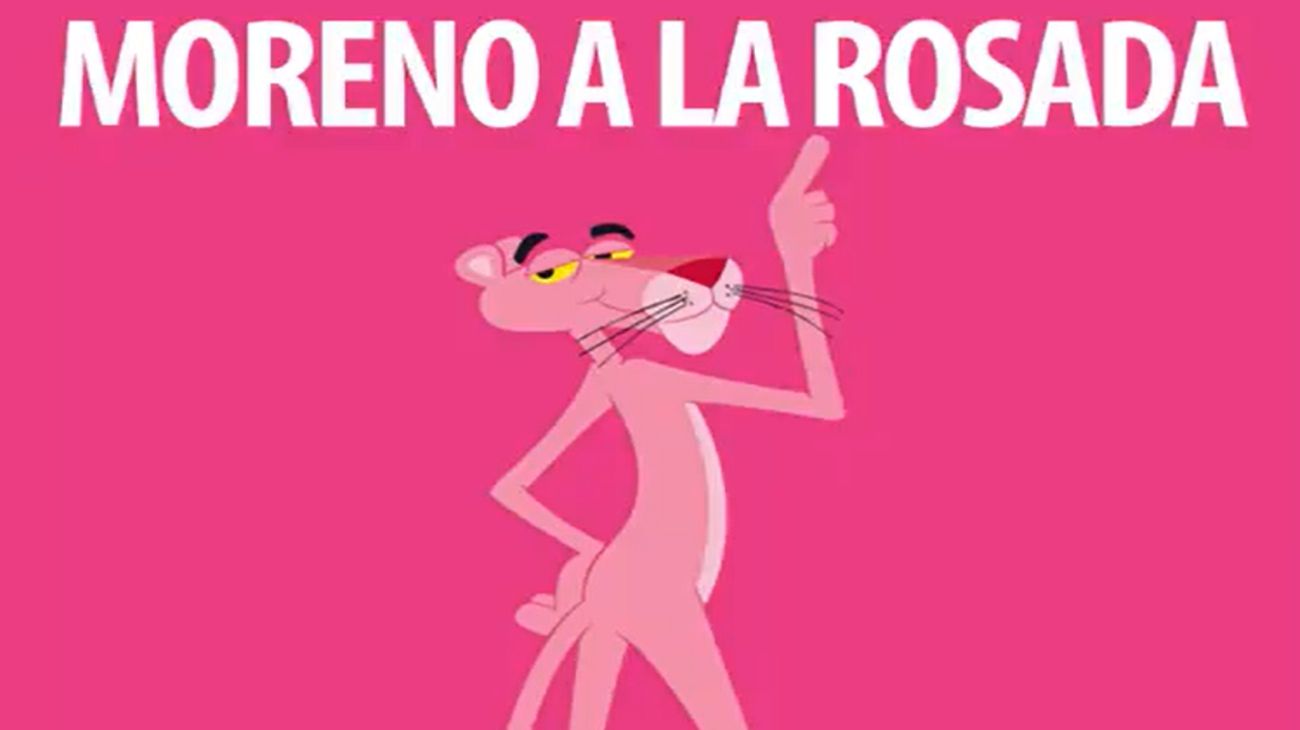 Moreno, con la Pantera Rosa y contra Cristina Kirchner: "Ahora querés que vote a un neoliberal"