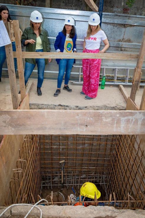 Malena Galmarini recorrió una obra de agua potable en Benavidez