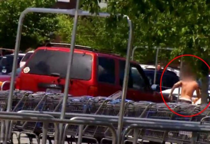 El dramático instante en el que una embarazada atropella a un ladrón