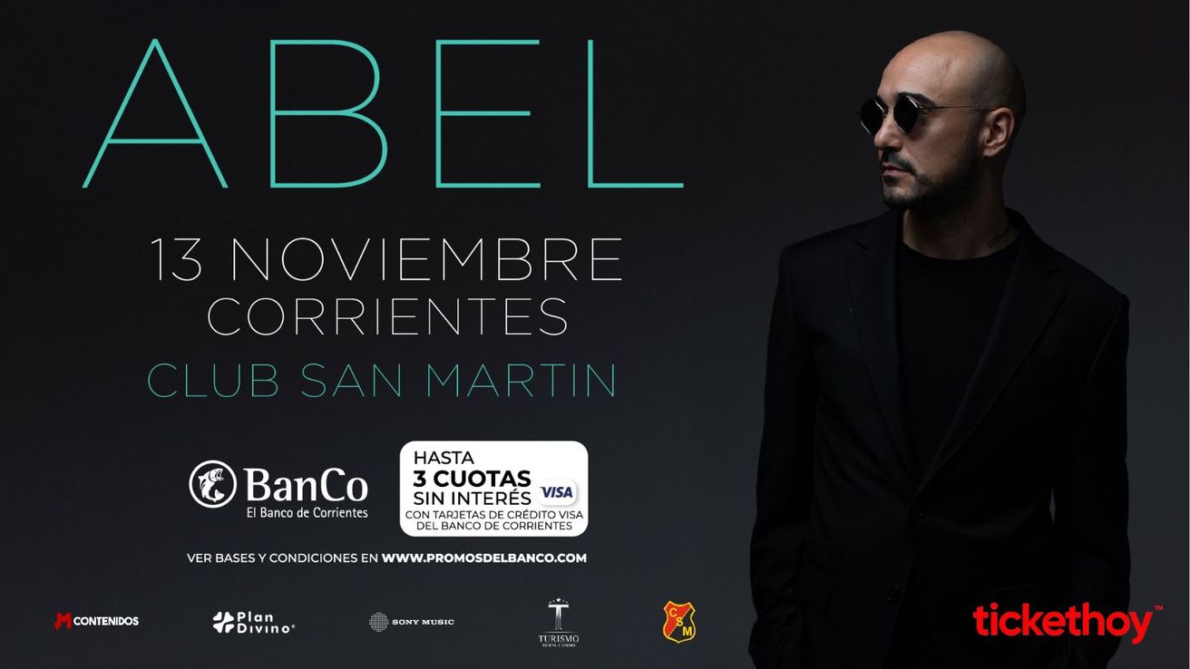 El Banco de Corrientes lanza una promoción exclusiva para el show de Abel Pintos en la Capital