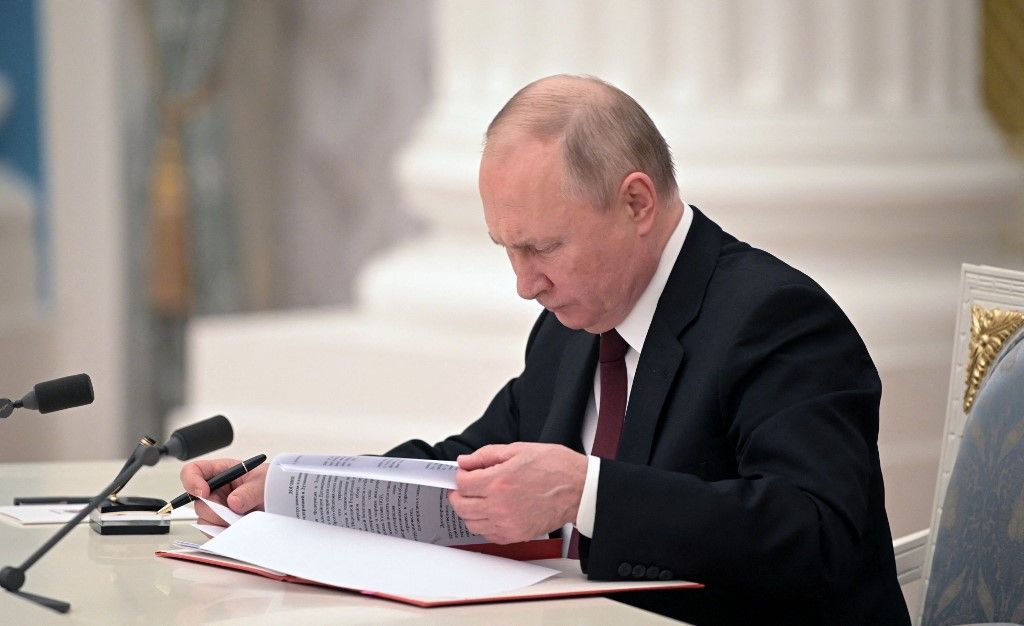 Vladimir Putin ordenó al ejército ruso entrar en los territorios prorrusos de Ucrania
