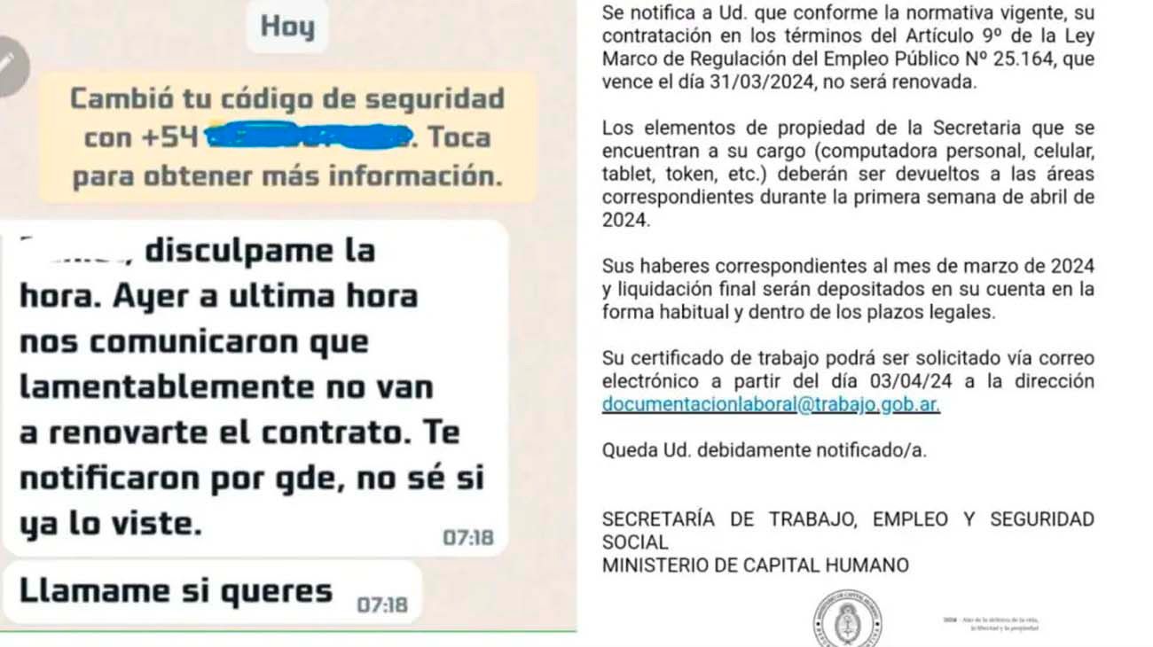 Despidos por mail y WhatsApp, la cruel modalidad libertaria