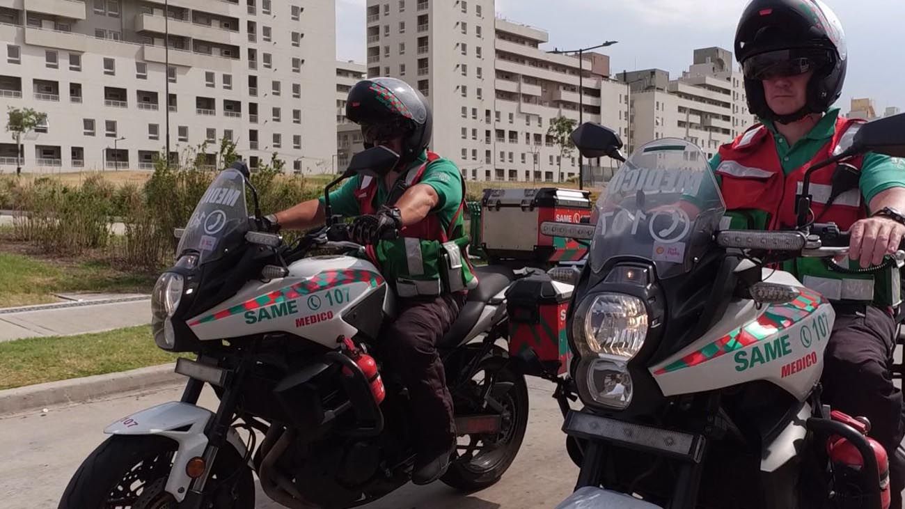 El SAME sumó el servicio de médicos en moto para atender emergencias en la Ciudad de Buenos Aires