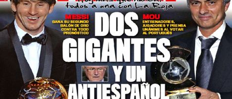 "Furia española" por el Balón de Oro a Messi