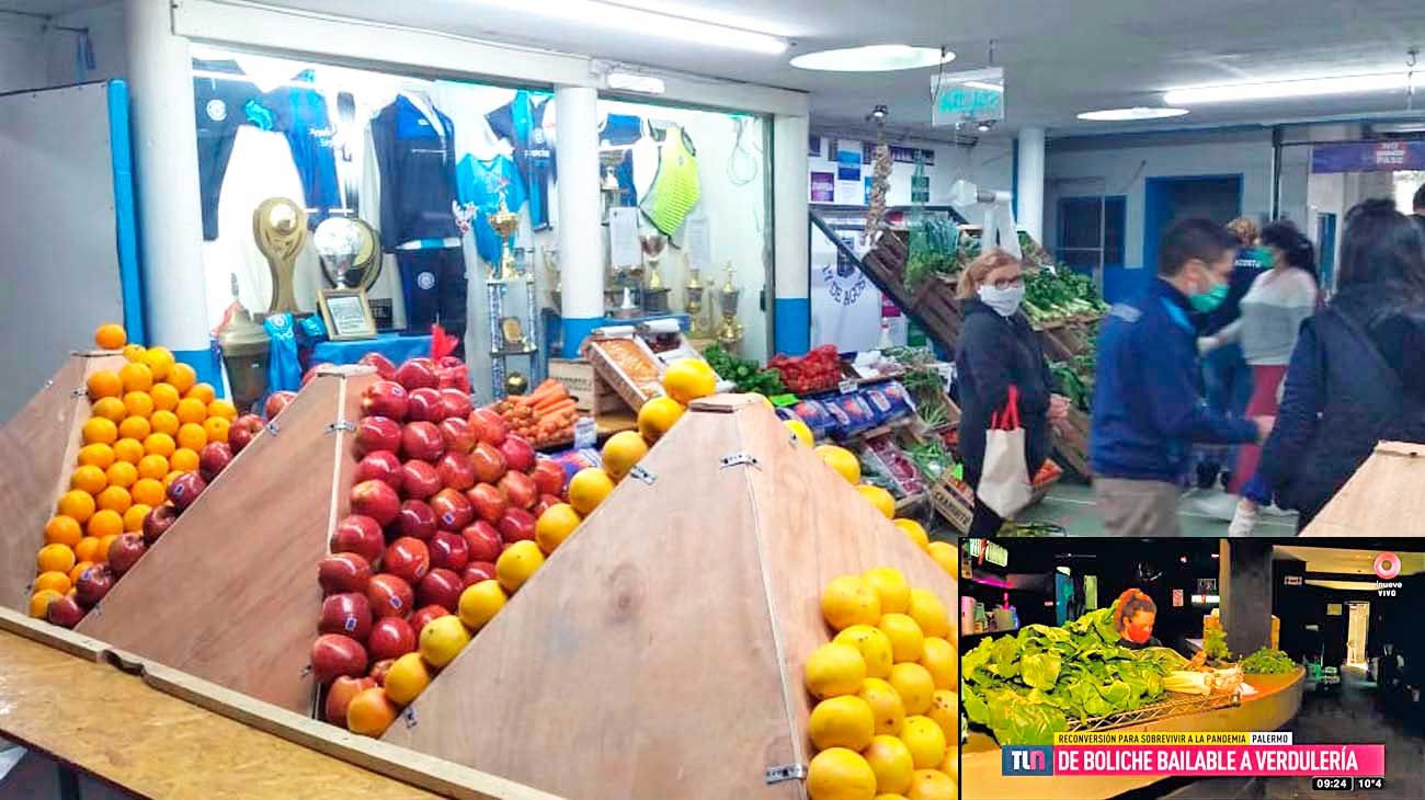 Clubes, boliches y restós se reconvierten en verdulerías