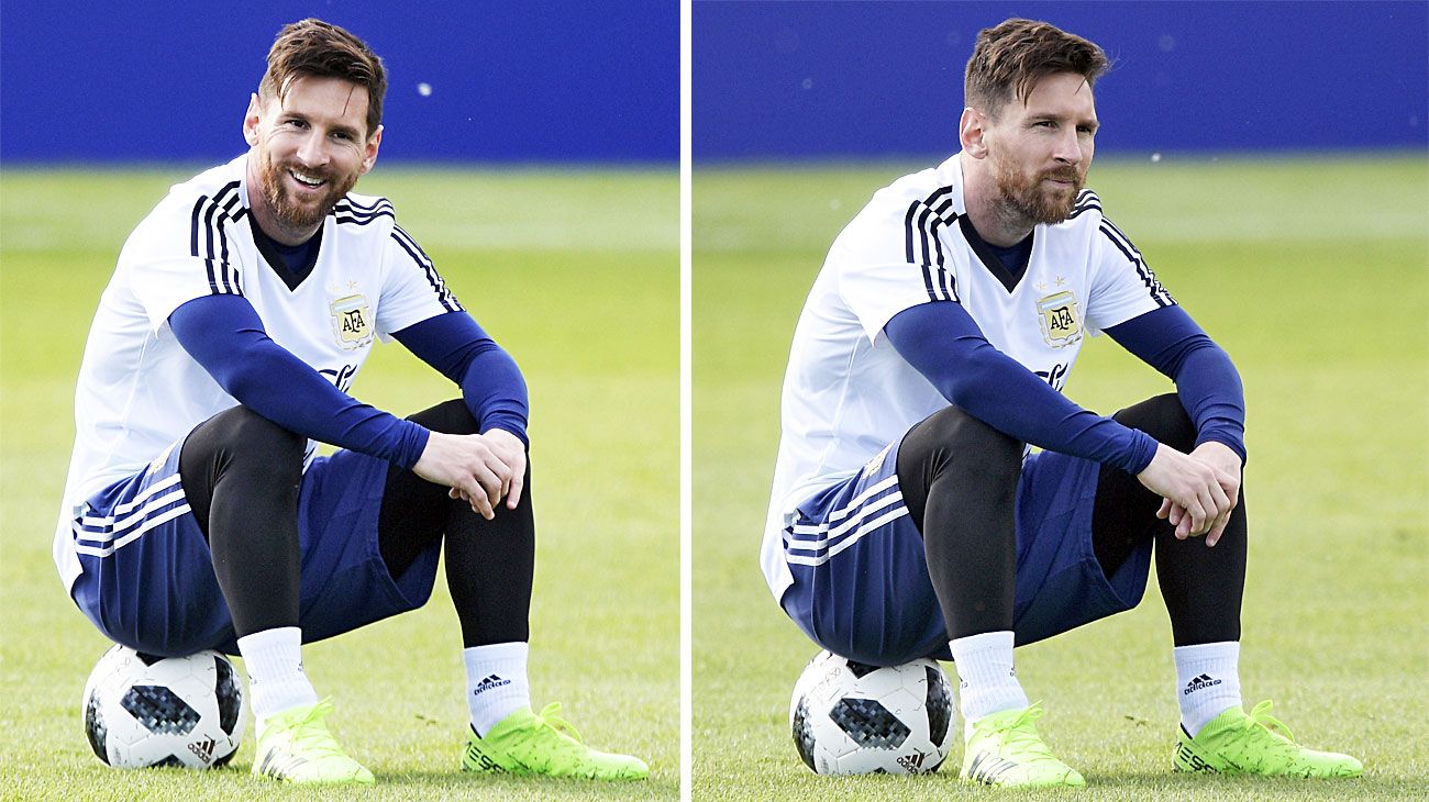 Las dos caras de Messi