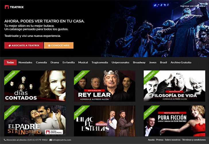 Teatrix, cómo es el negocio del Netflix de obras teatrales