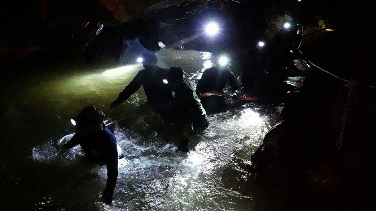 Tras el rescate de los niños de Tailandia, la cueva se inundó completamente
