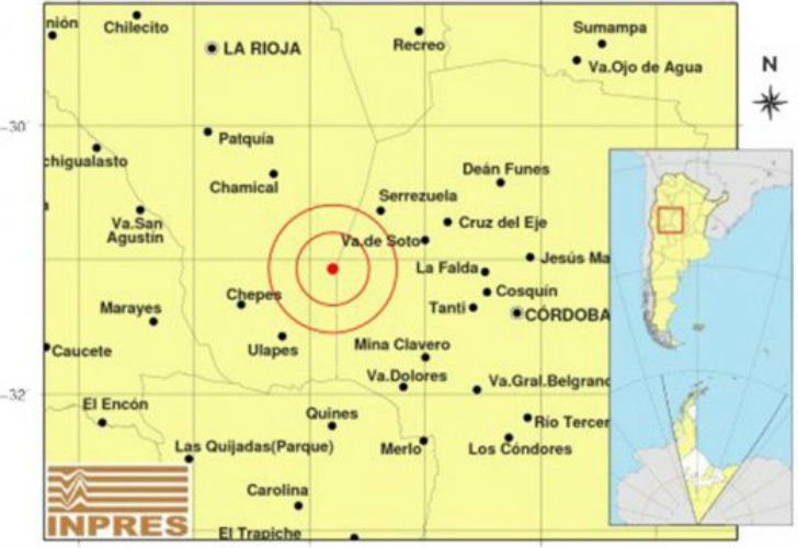 Un sismo de 5,5 grados sacudió Córdoba