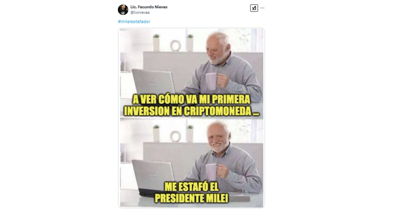 "Javi Depósito" y la lluvia de memes sobre Javier Milei y su promoción de la cripto