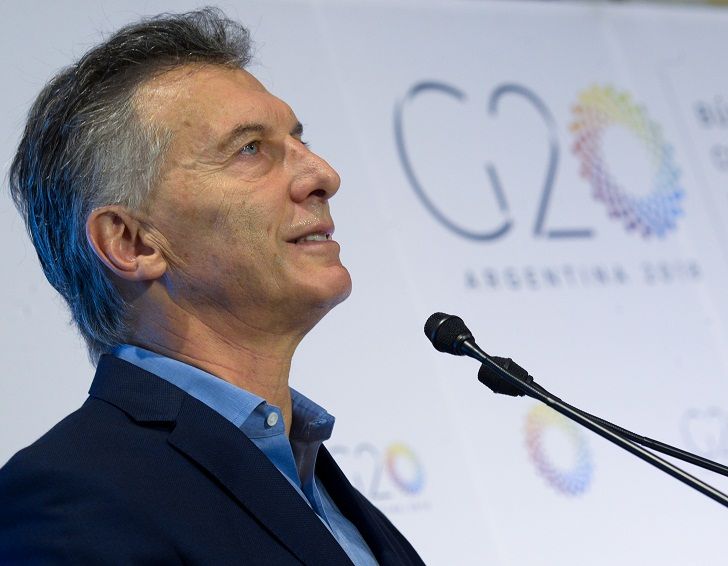 Antes de la marcha de Moyano, Macri encabezó un acto del G20