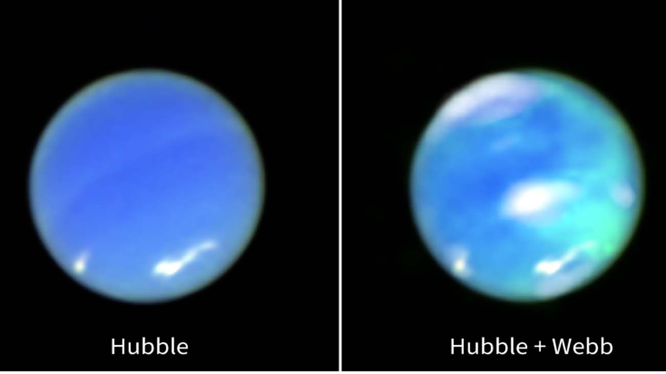 El telescopio James Webb de la NASA captó por primera vez auroras en Neptuno