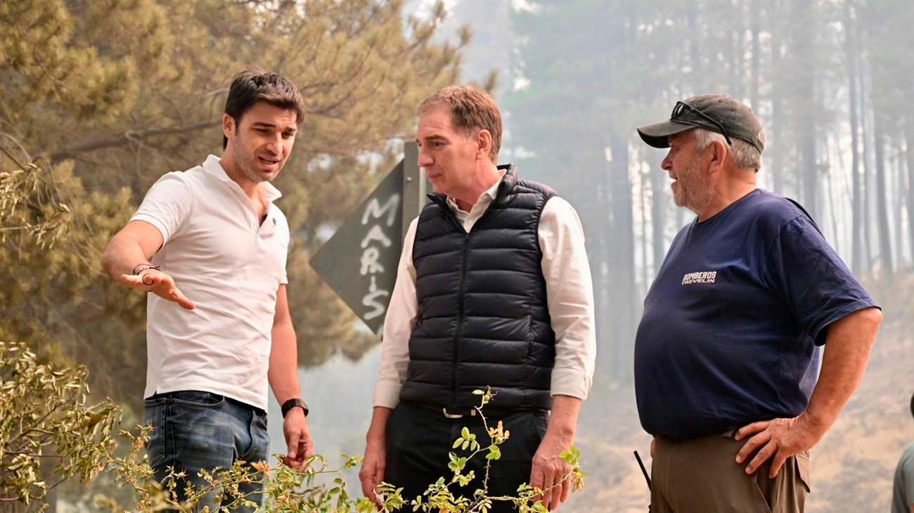 Reforma laboral: Santilli comenzó el operativo seducción en Chubut sin descuidar los incendios