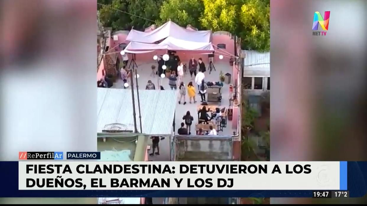 Hay 5 detenidos y 26 imputados por una fiesta clandestina en Palermo