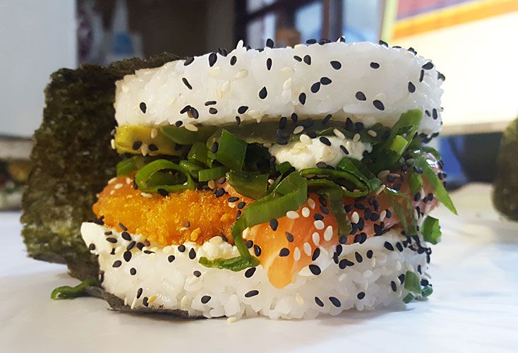 Las hamburguesas de sushi despiertan pasiones y críticas