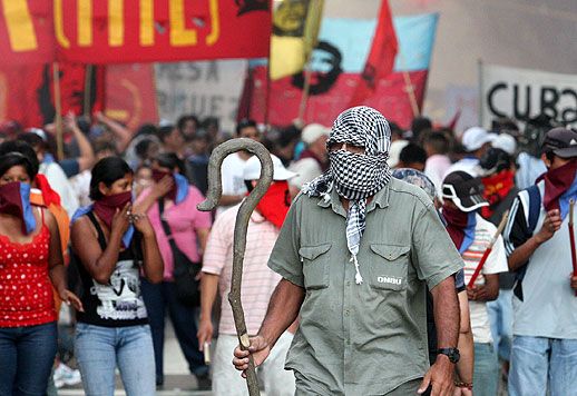Marchas y caos en el centro