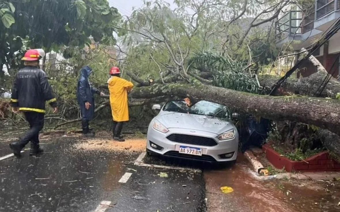 Fuerte temporal en Misiones: hay dos personas graves y destrozos en varias zonas de la provincia