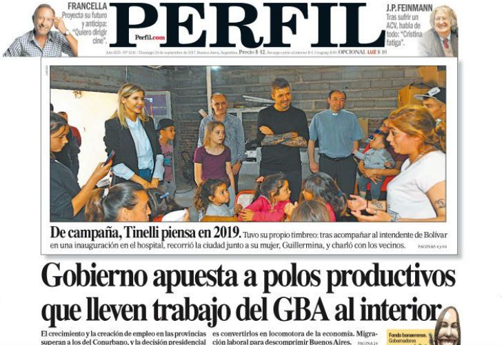 Portada del domingo del diario PERFIL