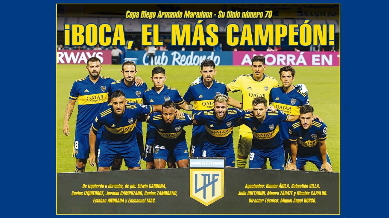 ¡70 veces campeón! Ya salió el Reviposter de Boca ganador de la Copa Maradona