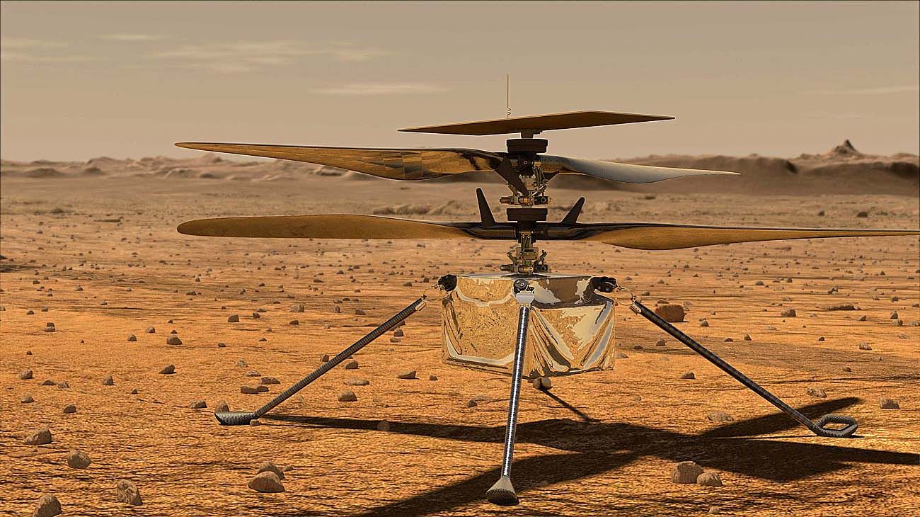Por primera vez un "helicóptero" de la NASA volará en otro planeta