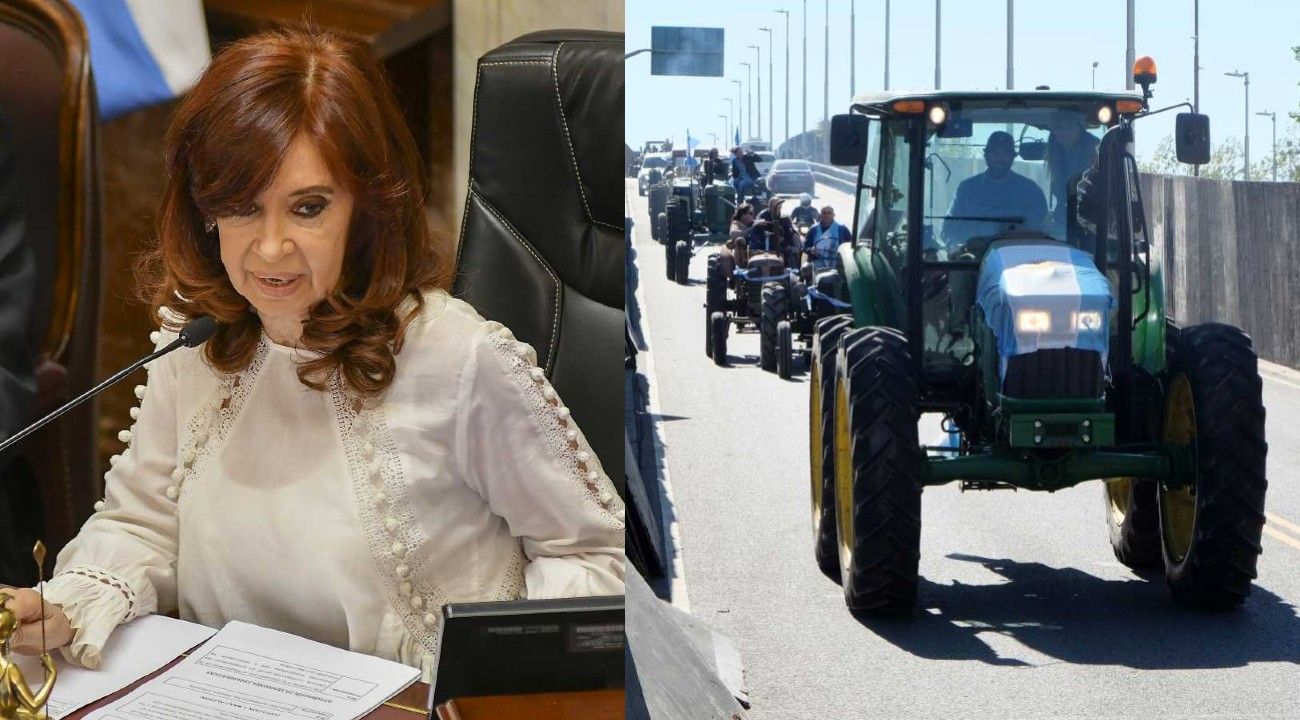 La vecina de Cristina Kirchner volvió a colgar una desafiante bandera y se sumó al Tractorazo: "Estamos hartos"
