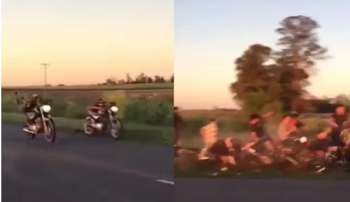 "Noooo, gil...": una picada de motos en Bragado terminó con varios heridos, uno de ellos en terapia intensiva