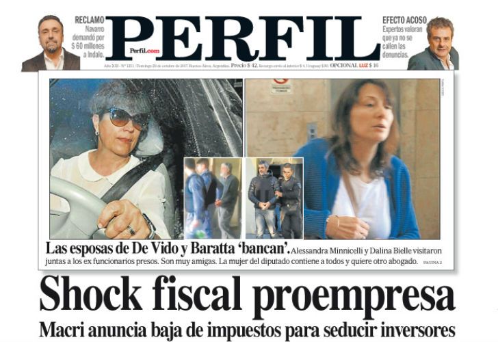 La portada de la edición domingo de PERFIL