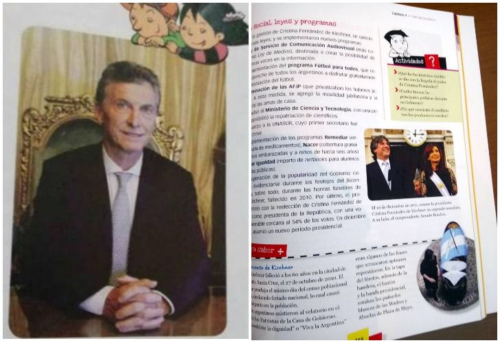 Un manual escolar de 6º grado generó polémica por su presunto apoyo a Cambiemos