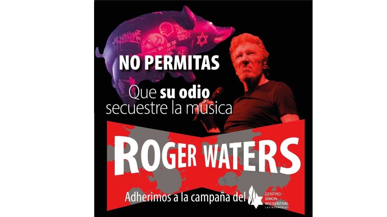 El Centro Simon Wiesenthal advirtió sobre el "mensaje de odio antisemita" de Roger Waters