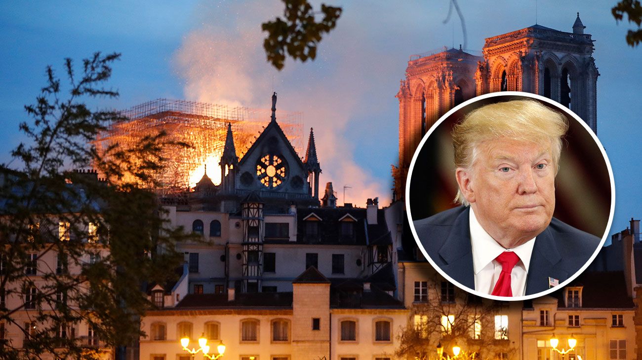 Francia rechazó la ayuda de Donald Trump para salvar Notre Dame