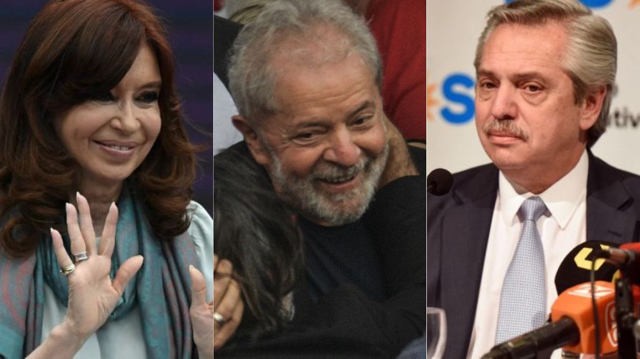 Alberto Fernández y Cristina Kirchner celebraron la libertad de Lula