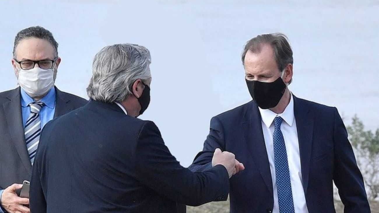 Gustavo Bordet tiene coronavirus: había estado con Alberto Fernández
