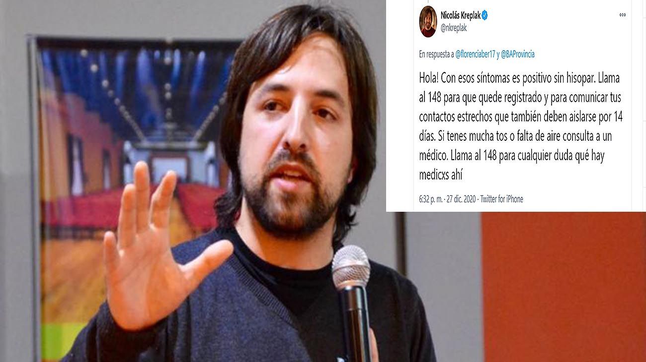 Nicolas Kreplak diagnostica Covid-19 a través de Twitter