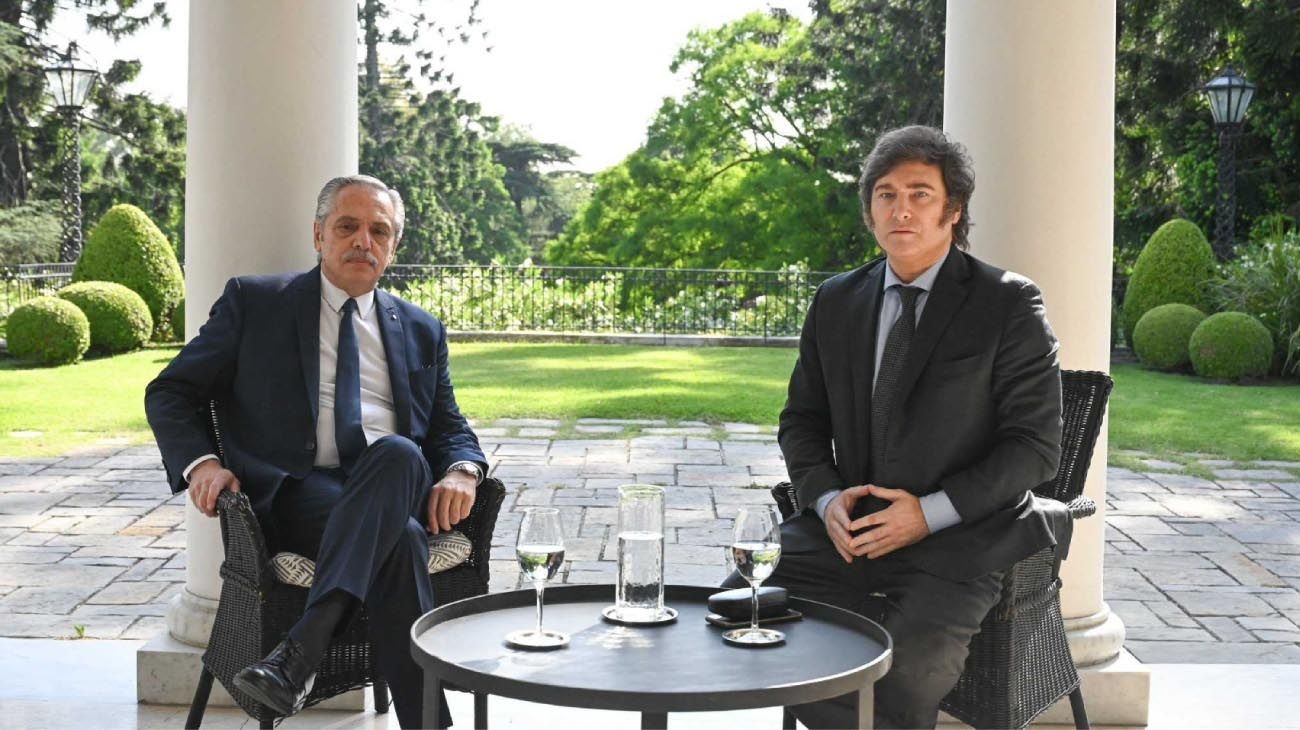 Javier Milei y Alberto Fernández se reunieron en Olivos y arrancó oficialmente la transición