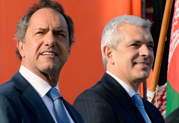 Daniel Scioli, en una campaña bonaerense a dos puntas