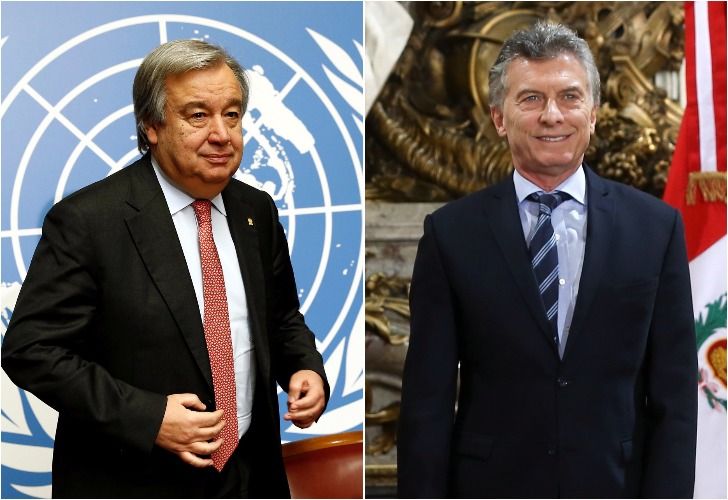 Macri se reúne con Guterres, Secretario General de Naciones Unidas