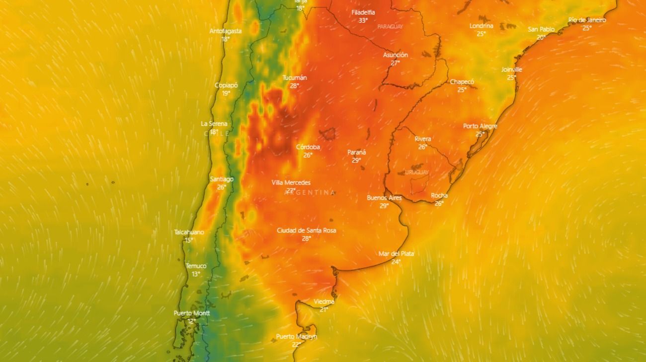 Rige un alerta meteorológico por fuertes tormentas en Buenos Aires y otras seis provincias