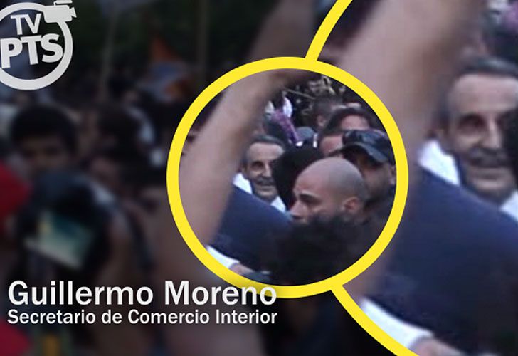 Un video de Moreno con el grupo de choque que bloqueó a la izquierda
