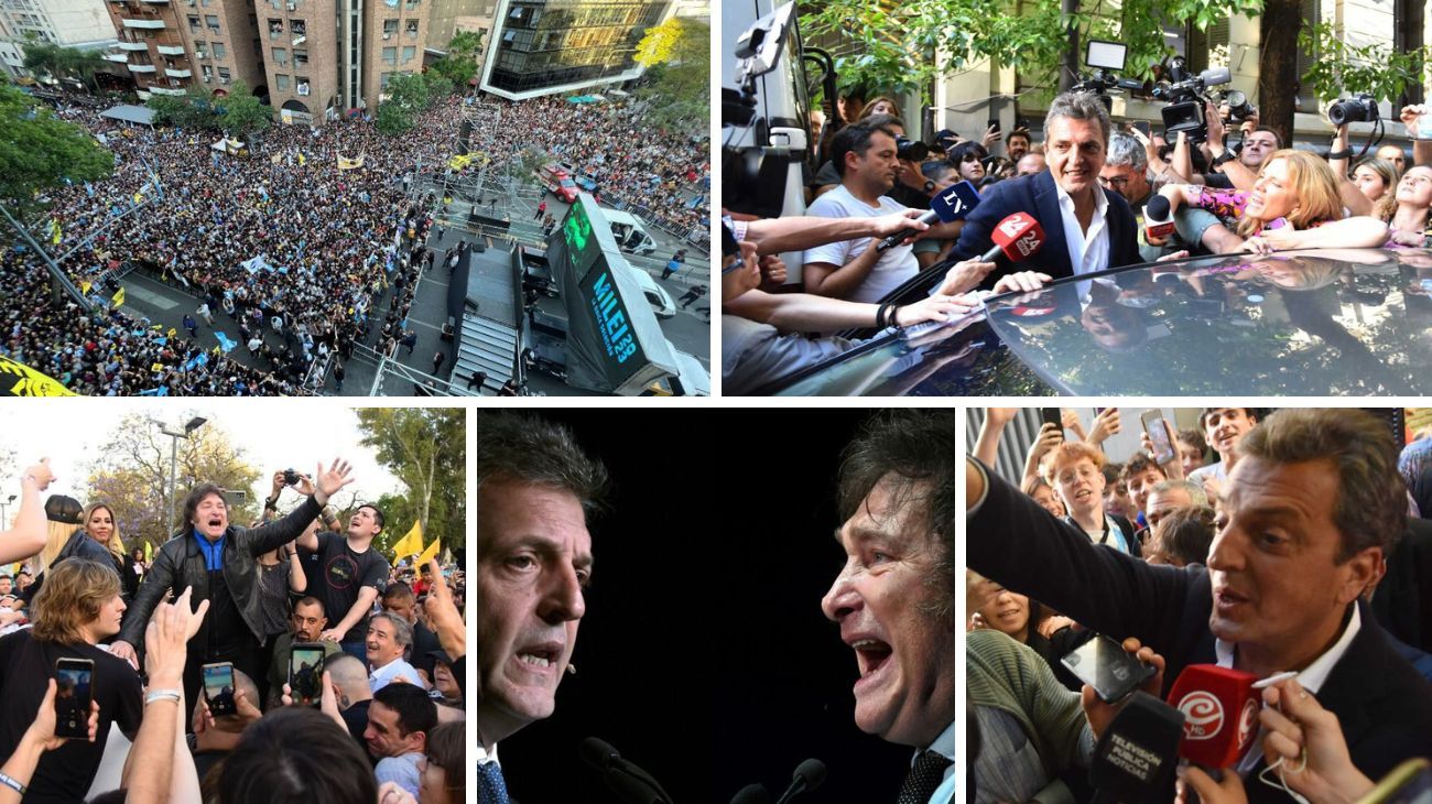 Fotos y curiosidades del cierre de campaña de Massa y Milei rumbo al balotaje