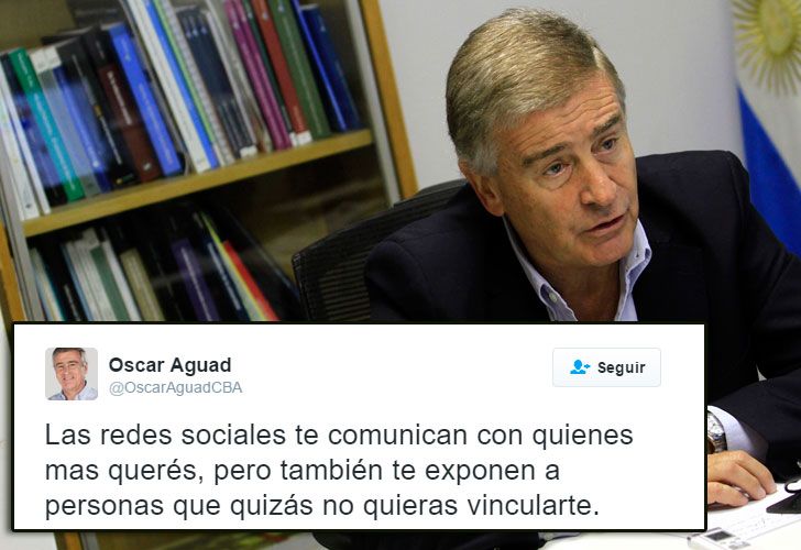 Oscar Aguad publicó un tuit sobre las redes sociales y estallaron los memes
