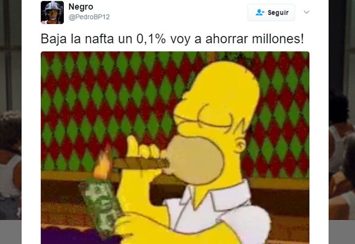 Memes: el humor ante la "bajada" del 0,1% en la nafta