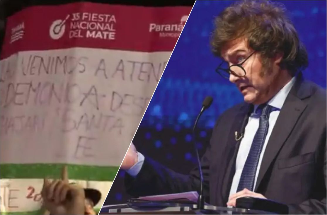 Insultos a Milei en la Fiesta Nacional del Mate: la crisis yerbatera llegó al escenario en Paraná